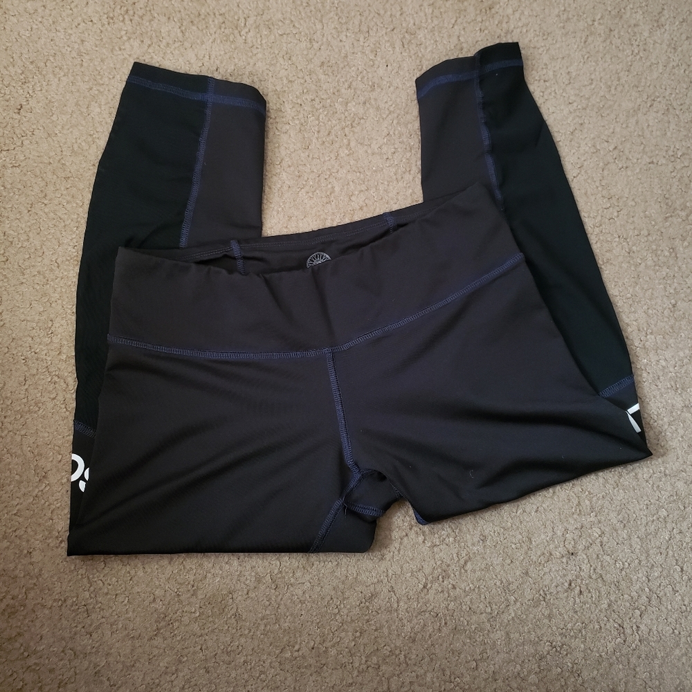 Soulcycle Black Mesh Crop Leggings